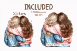 Best Friends Clipart, Soul Sisters PNG, Family Girly Set - Image 3