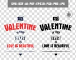 Valentines Day Lettering / Typography Overlay SVG - Image 4