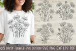 Daisy Flower Svg,5 Daisy Flower Svg Cut Files - Image 5