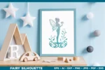 Flower Fairy Silhouette SVG. Floral Fairy. Spring Fairy SVG - Image 2