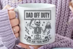 Dad Off Duty Go Ask Your Mom SVG, Funny Beer Skeleton PNG - Image 3
