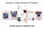 Romance Author Canva Instagram Template - Image 3